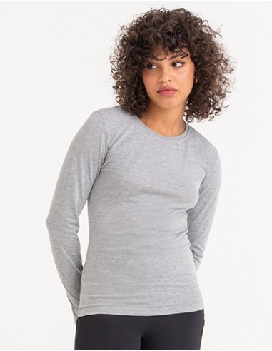 A-JT002F-Womens Long Sleeve Tri-Blend T